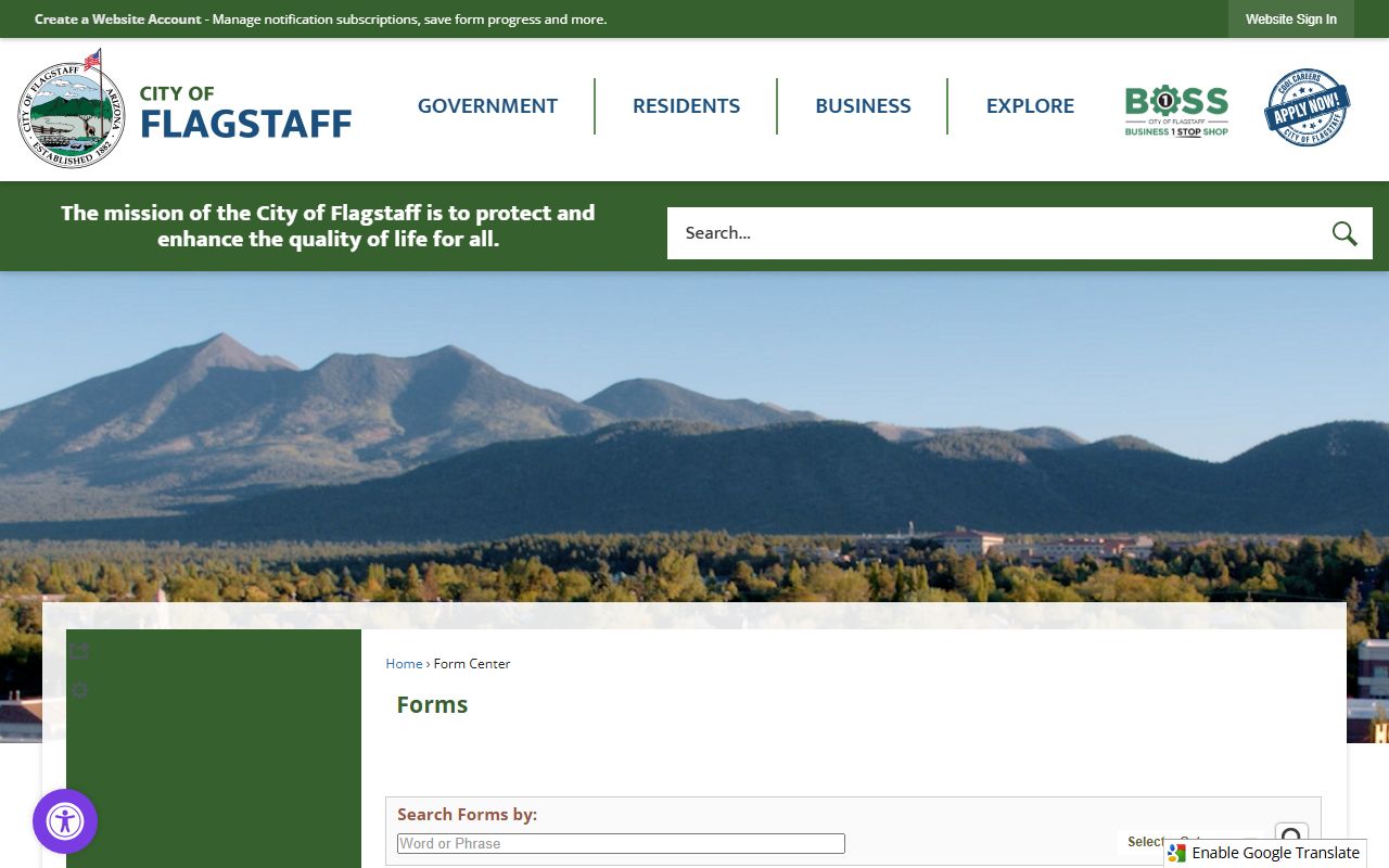 Flagstaff Police online report request form