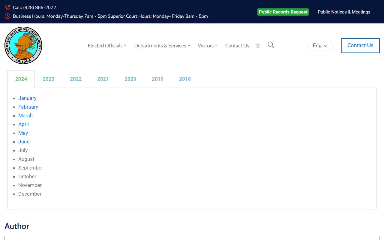 Greenlee County jail logs showing recent police blotter activity